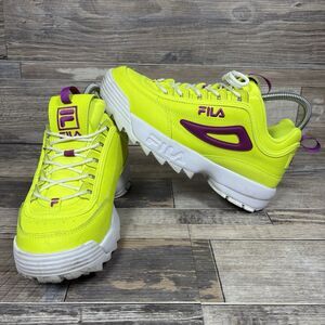 Fila Disruptor II Premium 5XM01763-726 Womens Yellow Lifestyle Sneakers Shoes 8